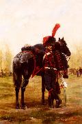 Edouard Detaille Artillerie a cheval de la Garde Imperiale oil painting picture wholesale